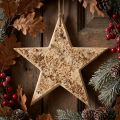 Estrellas de madera decorativas percha decorativa rústica madera decorativa Ø20cm | Floristik24.es