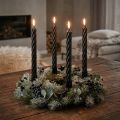 Velas rústicas, velas de palo, unicolor negro, 250/28 mm, 4 piezas | Floristik24.es