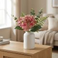 Hortensia flor de jardín artificial rosa y verde con capullos 52cm | Floristik24.es