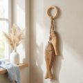Pez de madera de mango pez de madera para colgar natural 10/15cm | Floristik24.es