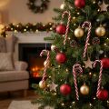 Árbol de navidad decoración bastón de caramelo 18cm 12pcs | Floristik24.es