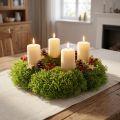 Musgo decorativo verde artificial – cojín de musgo 10/12/14cm 3 piezas | Floristik24.es