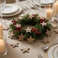 Decoración dispersa estrellas de madera Navidad natural Ø4cm 72 piezas | Floristik24.es