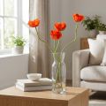 Amapolas artificiales flores artificiales naranja 58cm–74cm 3ud | Floristik24.es
