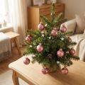 Mini bolas navideñas de cristal rosa antiguo Ø2,5cm 22 uds | Floristik24.es