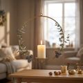 Portavelas para colgar decoración de metal dorado vintage Ø38/H48cm | Floristik24.es