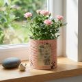 Maceta decorativa de metal color salmón, Ø15,5 cm, H15 cm. | Floristik24.es