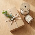 Cordón decorativo algodón crema bobina de madera Ø2mm de 16m cada uno, 2 piezas | Floristik24.es