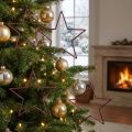 Estrellas decorativas grandes para colgar, 24 cm, purpurina de bayas, decoración navideña, juego de 6 | Floristik24.es