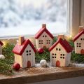 Casa de Navidad de madera