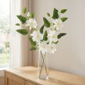 Rama de clemátide artificial con flores para una decoración elegante y de bajo mantenimiento, 81 cm, 2 piezas | Floristik24.es