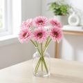 Flores artificiales de gerbera para jardín, color rosa, 47 cm, 6 unidades | Floristik24.es