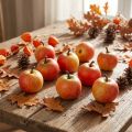 Manzanas artificiales decorativas Cox naranja de 3,5 cm, 24 piezas, decoración para esparcir, decoración otoñal | Floristik24.es