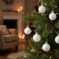 Adornos para árbol de Navidad Bola de Navidad blanca 3 cm 14 piezas | Floristik24.es