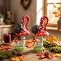 Amanita muscaria con decoración de erizo decoración de otoño de setas H14cm 2 piezas | Floristik24.es