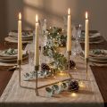 Candelero para bandeja portavelas champagne metal 37 × 17 × 18cm | Floristik24.es
