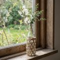 Deco botella vidrio botella de vidrio decoración trenzada Ø9.5cm H31cm | Floristik24.es