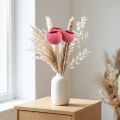 Campanas decorativas de flores secas con tallo rosa 42cm 3 piezas | Floristik24.es
