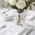 Cinta de organza para regalo, cinta blanca con orillo, 50 m | Floristik24.es