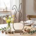 Decoración de mesa de conejito de Pascua alambre de Pascua decoración boho conejito 32cm | Floristik24.es