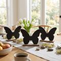 Decoración de mesa de madera decoración mariposa negro natural 15cm 6 piezas | Floristik24.es
