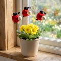 Tapón para plantas con forma de mariquita, decoración de flores, 27,5 cm, 9 unidades | Floristik24.es
