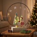 Anillo decorativo madera metal Navidad con perro Ø21cm H25cm | Floristik24.es