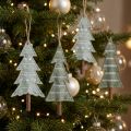 Adornos de fieltro para árbol de Navidad, verde, 20 cm, juego de 4 | Floristik24.es
