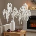 Rama decorativa sauce llorón decoración de invierno brillo blanco 82cm 2ud | Floristik24.es