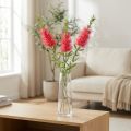 Flores Artificiales Rojo Carmín Limpiadores de Cilindros 70cm 3uds | Floristik24.es