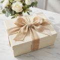 Cinta decorativa, cinta de terciopelo, cinta ornamental, beige, 50 mm de ancho, 8 m de largo | Floristik24.es