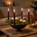 Cuenco decorativo portavelas varilla portavelas metal marron Ø34cm | Floristik24.es