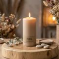 Vela de pilar PURE Velas Wenzel beige 130/70mm | Floristik24.es