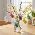 Conejitos de Pascua en forma de panal de pie para colgar de colores 5×3×8cm 6ud | Floristik24.es