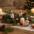 Figura de Papá Noel de cerámica, roja, 7 cm – Decoración navideña festiva – 6 piezas | Floristik24.es