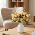 Ramo de rosas artificiales, decoración realista para salas de estar, 31 cm, 3 piezas | Floristik24.es