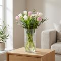 Jarrón de cristal de alta calidad para arreglos decorativos en hogares modernos, 24 cm. | Floristik24.es