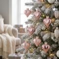 Árbol decoración corazón rosa de cristal 3cm 20uds | Floristik24.es