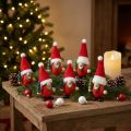 Enanos navideños enanos decorativos madera rojo verde Al. 10,5/12 cm 6 piezas | Floristik24.es