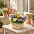 Cesta de regalo de 27 cm x 18 cm, 43 cm de alto, ligera | Floristik24.es