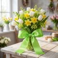 Cinta de regalo y decoración 40mm x 50m verde claro | Floristik24.es