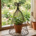Campana de alambre, campana decorativa, enrejado de metal Marrón H25cm Ø16cm | Floristik24.es