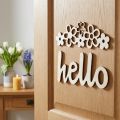 Flores decorativas de madera "Hello" Nature Deco Sign con imán 18/19,5 cm 6 uds. | Floristik24.es