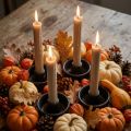 Velas cónicas velas marrones decoración de velas otoño Ø21/170mm 6 piezas | Floristik24.es