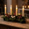 Candelabro negro, corona de adviento de candelabro 40cm H8cm | Floristik24.es