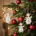 Ángel navideño con corazón Adornos para árboles de Navidad madera 14,5 cm 8 piezas | Floristik24.es