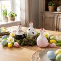 Gallinas decorativas Figuras decorativas de Pascua pollitos 9,5cm 3 piezas | Floristik24.es