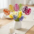 Huevos de Pascua tapones florales decorativos Madera de Pascua 30,5 cm 18 piezas | Floristik24.es