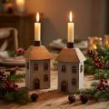 Candelabros navideños para velas cónicas, 14,5 cm, 2 unidades | Floristik24.es