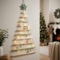 Decoración colgante Árbol de Navidad estrella madera Al. 59 cm | Floristik24.es